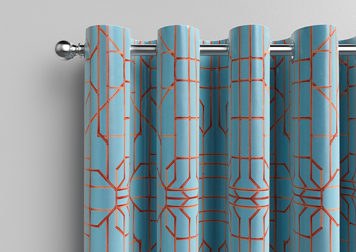 Bamboo Candy, Red Blue - Made To Measure Curtains - Image 12